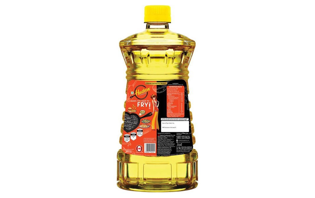 Hudson Canola Oil    Plastic Bottle  1 litre